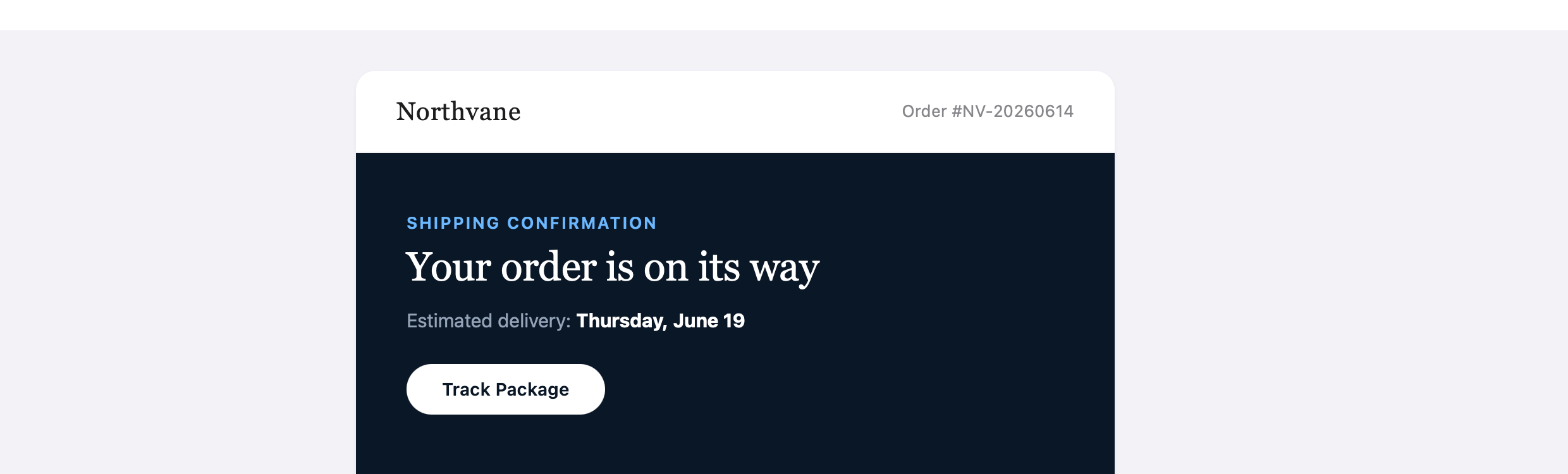 Email hero section in Light Mode on Outlook Mac